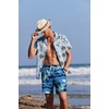 image:imageEkouaer Mens Swim Trunks 7 Inch Quick Dry Breathable Board Shorts Beach Bathing Suit Lightweight Swimsuit SwimwearLight Blueisland Scenery