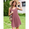 image:imageEkouaer Nightgowns for Women Bamboo Viscose Night Gown Sleeveless Sleepshirt Chemise Sleepwear Tank Sleep Dress S3XLDeep Pink
