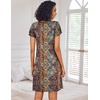 image:imageEkouaer Nightgowns for Women Short Sleeve Sleep Shirts Pleated Night Dress V Neck Night Shirts Soft House DressEthnic Floral