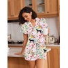 image:imageEkouaer Pajamas for Women Set Button Up Bridal Pjs Ruffle Sleeve  Bridesmaid Pajamas Notch Collar Soft Sleepwear Bachelorette Outfits Lounge SetPink Leopard