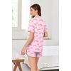 image:imageEkouaer Pajamas for Women Set Button Up Short Sleeve Pjs Lounge Set  Soft Womens LoungewearSide Slit Pj ShortsNotch CollarV Neck2 Piece Sleepwear for SleepLoungeWeddingBridalHeart