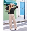 image:imageEkouaer Womens Mesh Long Sleeve Tops Fall Fashion Sexy Fit Crew Neck ShirtsA Black