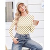 image:imageEkouaer Womens Mesh Long Sleeve Tops Fall Fashion Sexy Fit Crew Neck ShirtsBeige
