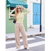 image:imageEkouaer Womens Mesh Long Sleeve Tops Fall Fashion Sexy Fit Crew Neck ShirtsBeige