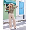image:imageEkouaer Womens Mesh Long Sleeve Tops Fall Fashion Sexy Fit Crew Neck ShirtsLeopard Print