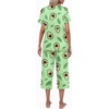 image:imageEkouaer Womens Pajamas Set Short Sleeve Top With Capri Pants Pjs Lounge amp Sleepwear Set SXXLAvocado GreenLeaf
