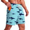 image:imageEkouaer Mens Swim Trunks 7 Inch Quick Dry Breathable Board Shorts Beach Bathing Suit Lightweight Swimsuit SwimwearGreen Shark