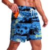 image:imageEkouaer Mens Swim Trunks 7 Inch Quick Dry Breathable Board Shorts Beach Bathing Suit Lightweight Swimsuit SwimwearLight Blueisland Scenery