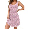 image:imageEkouaer Nightgowns for Women Bamboo Viscose Night Gown Sleeveless Sleepshirt Chemise Sleepwear Tank Sleep Dress S3XLFloral Pink