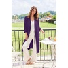 image:imageEkouaer Robes for Women Long Waffle Knit Bathrobe Shawl Collar House Coats  34 Sleeves Midcalf Length Lightweight Soft Casual Comfy Removable Belt SPA Kimono Nightgown with Pockets LoungewearBright PurpleSmall Waffle