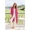 image:imageEkouaer Robes for Women Long Waffle Knit Bathrobe Shawl Collar House Coats  34 Sleeves Midcalf Length Lightweight Soft Casual Comfy Removable Belt SPA Kimono Nightgown with Pockets LoungewearRose RedSmall Waffle