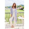 image:imageEkouaer Robes for Women Long Waffle Knit Bathrobe Shawl Collar House Coats  34 Sleeves Midcalf Length Lightweight Soft Casual Comfy Removable Belt SPA Kimono Nightgown with Pockets LoungewearHibiscus FlowerSmall Waffle