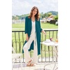 image:imageEkouaer Robes for Women Long Waffle Knit Bathrobe Shawl Collar House Coats  34 Sleeves Midcalf Length Lightweight Soft Casual Comfy Removable Belt SPA Kimono Nightgown with Pockets LoungewearTurquoiseSmall Waffle