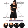 image:imageEkouaer Labor Delivery Gown Nursing Braeastfeeding Dress Maternity ClothesAblack