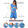 image:imageEkouaer Labor Delivery Gown Nursing Braeastfeeding Dress Maternity ClothesBluegreen Flower