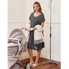 image:imageEkouaer Labor Delivery Gown Nursing Braeastfeeding Dress Maternity ClothesDark Gray