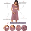 image:imageEkouaer Labor Delivery Gown Nursing Braeastfeeding Dress Maternity ClothesGray Purple