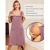 image:imageEkouaer Labor Delivery Gown Nursing Braeastfeeding Dress Maternity ClothesGray Purple