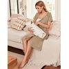 image:imageEkouaer Labor Delivery Gown Nursing Braeastfeeding Dress Maternity ClothesKhaki