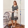 image:imageEkouaer Labor Delivery Gown Nursing Braeastfeeding Dress Maternity ClothesLight Grey