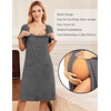 image:imageEkouaer Labor Delivery Gown Nursing Braeastfeeding Dress Maternity ClothesLight Grey