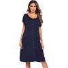 image:imageEkouaer Labor Delivery Gown Nursing Braeastfeeding Dress Maternity ClothesNavy Blue