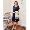 image:imageEkouaer Labor Delivery Gown Nursing Braeastfeeding Dress Maternity ClothesNavy Blue