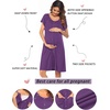 image:imageEkouaer Labor Delivery Gown Nursing Braeastfeeding Dress Maternity ClothesPurple