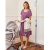image:imageEkouaer Labor Delivery Gown Nursing Braeastfeeding Dress Maternity ClothesPurple Red