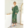 image:imageEkouaer Nightgowns for Women Long Sleeve Winter Night Gown with Pockets  Long Nightgown Plus Size Lounge Dress Button Down Sleepshirts V Neck Night Shirt Warm Sleepwear Full Length LoungewearGreen Floral