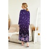 image:imageEkouaer Nightgowns for Women Long Sleeve Winter Night Gown with Pockets  Long Nightgown Plus Size Lounge Dress Button Down Sleepshirts V Neck Night Shirt Warm Sleepwear Full Length LoungewearPurple Flower