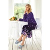 image:imageEkouaer Nightgowns for Women Long Sleeve Winter Night Gown with Pockets  Long Nightgown Plus Size Lounge Dress Button Down Sleepshirts V Neck Night Shirt Warm Sleepwear Full Length LoungewearPurple Flower