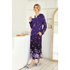 image:imageEkouaer Nightgowns for Women Long Sleeve Winter Night Gown with Pockets  Long Nightgown Plus Size Lounge Dress Button Down Sleepshirts V Neck Night Shirt Warm Sleepwear Full Length LoungewearPurple Flower