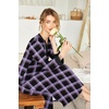image:imageEkouaer Nightgowns for Women Long Sleeve Winter Night Gown with Pockets  Long Nightgown Plus Size Lounge Dress Button Down Sleepshirts V Neck Night Shirt Warm Sleepwear Full Length LoungewearPurple Plaid