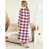 image:imageEkouaer Nightgowns for Women Long Sleeve Winter Night Gown with Pockets  Long Nightgown Plus Size Lounge Dress Button Down Sleepshirts V Neck Night Shirt Warm Sleepwear Full Length LoungewearWhite Plaid