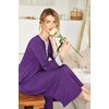 image:imageEkouaer Nightgowns for Women Long Sleeve Winter Night Gown with Pockets  Long Nightgown Plus Size Lounge Dress Button Down Sleepshirts V Neck Night Shirt Warm Sleepwear Full Length LoungewearPurple
