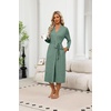 image:imageEkouaer Robes for Women Long Lightweight Bathrobe Soft Knit Bath Robe with PocketsBright Green