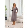 image:imageEkouaer Robes for Women Long Lightweight Bathrobe Soft Knit Bath Robe with PocketsLight Beige