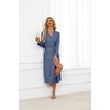 image:imageEkouaer Robes for Women Long Lightweight Bathrobe Soft Knit Bath Robe with PocketsNavy Blue