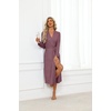 image:imageEkouaer Robes for Women Long Lightweight Bathrobe Soft Knit Bath Robe with PocketsWine Red