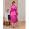 image:imageEkouaer Silk Robes for Women Long Satin Kimono Bathrobe Sexy Bridal Robe  Shawl Collar Bride Wedding Party Robe Long Sleeve Vneck Full Length Lightweight SleepwearRose