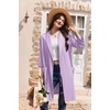 image:imageEkouaer Women Robes Bathrobe Short Kimono Robe Soft Bathrobes with PocketsLight Purple