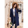 image:imageEkouaer Women Robes Bathrobe Short Kimono Robe Soft Bathrobes with PocketsNavy Blue