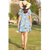 image:imageEkouaer Women Zipper Front House Coat Robe Zip Up Bathrobes Short Nightgown  Short Sleeves Lightweight Lounge Summer Zip Robes with Pockets 2026 FashionYellow Floral