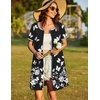 image:imageEkouaer Women Zipper Front House Coat Robe Zip Up Bathrobes Short Nightgown  Short Sleeves Lightweight Lounge Summer Zip Robes with Pockets 2026 FashionButterfly Print