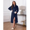 image:imageEkouaer Womens Robe Long Winter Plush Soft Bathrobe with Pockets SXXL  Ekouaer Jacquard Color Block Robes Shawl Collar Long Sleeve Fuzzy Bath Robes Fleece SleepwearBlue Purple