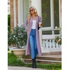image:imageEkouaer Womens Robes Long Bathrobe Ribbed Knit Kimono Robe Soft Sleepwear  Lightweight Robes with Pockets Casual Ladies Loungewear Long Sleeves Midcalf LengthPurple