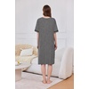 image:imageEkouaer Zip Up Robes for Women Short Zipper Front House Coats with Pockets  Short Sleeve Soft Duster Housecoat Ladies Robes Stretchy Zip Front Nightgown Lounger RobeDark Gray