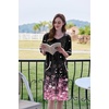 image:imageEkouaer Zip Up Robes for Women Short Zipper Front House Coats with Pockets  Short Sleeve Soft Duster Housecoat Ladies Robes Stretchy Zip Front Nightgown Lounger RobeCherry Blossoms