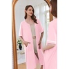image:imageEkouaer Zip Up Robes for Women Short Zipper Front House Coats with Pockets  Short Sleeve Soft Duster Housecoat Ladies Robes Stretchy Zip Front Nightgown Lounger RobePink